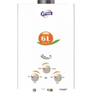 Jyoti Deluxe LP Instant Gas Geyser | Fully Automatic Low Pressure Gas Water Heater | 6Ltr Capacity Copper Tank Gas | ISI Marked Heating Element