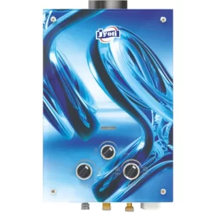 Jyoti Glassy Blue (Low Pressure) Gas Geyser - 6 Ltr | Fully Automatic Low Pressure Gas Water Heater | 6Ltr Capacity Copper Tank | ISI Mark Heating Element