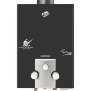Jyoti Silver Black - Matt Finish (Low Pressure) Gas Geyser - 6 Ltr