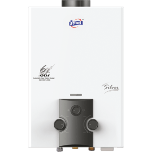 Jyoti Silver LP Instant Gas Geyser | Fully Automatic Low Pressure Gas Water Heater | 6Ltr Capacity Copper Tank | ISI Mark Heating Element