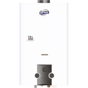Jyoti 10 Ltr (High Pressure) Gas Geyser | Fully Automatic High Pressure Gas Water Heater | 10Ltr Capacity Copper Tank | ISI Mark Heating Element