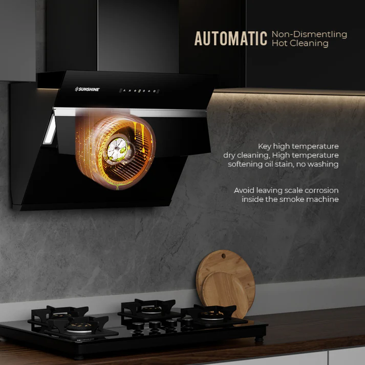 Sunshine Kosmo Plus-60 Wall Mounted Designer Auto Clean Hoods Chimney - Image 5