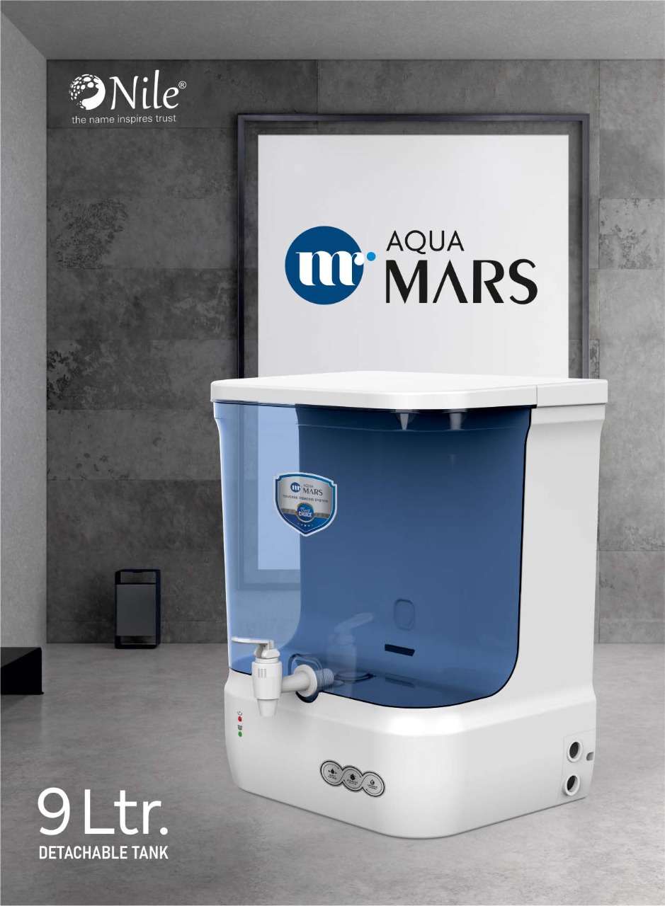 AQUA MARS 9-Litre RO+B12+UV+UF,TDS Controller, LED + TDS Control Pre filter Purification, Advanced Active Copper Filter Water Purifier Blue